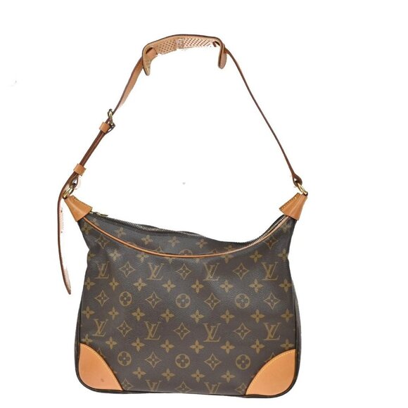 LOUIS VUITTON Boulogne 30 Shoulder Bag Monogram Leather Brown - Picture 1 of 15